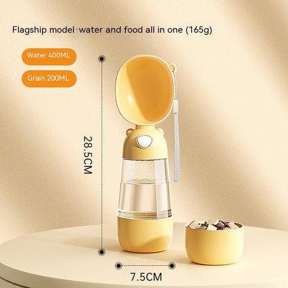 Portable Dog Water Bottle Food and Water Container for Pet Pets Feeder Bowl Outdoor Travel Drinking Bowls Water Dispenser